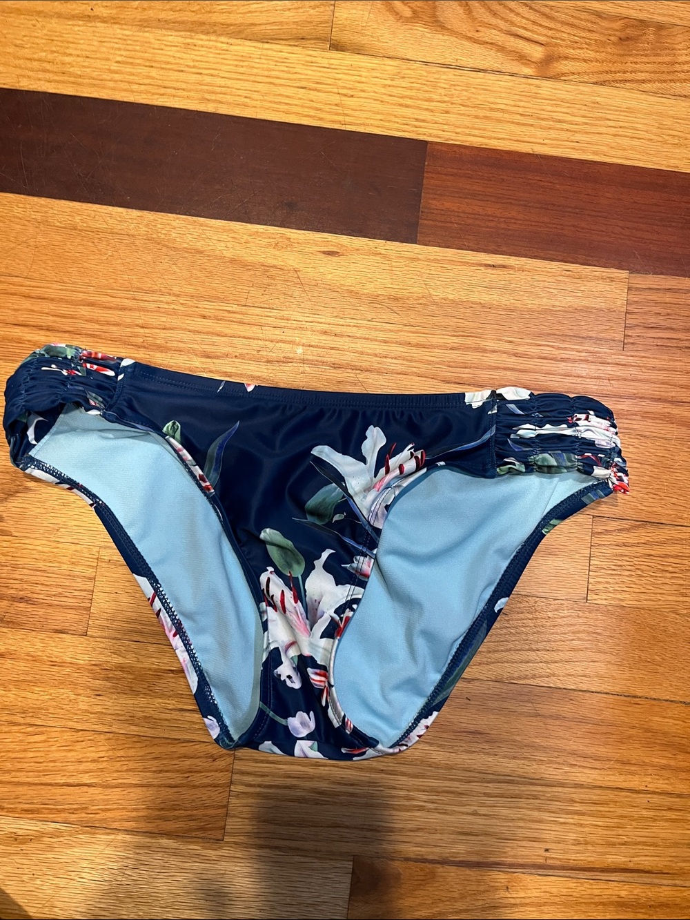 Navy Floral Bikini Bottoms